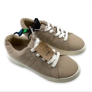 NEW! Mad Love Sneaker Tan Lace Up Casual Canvas Low Top Platform Shoe Size 10